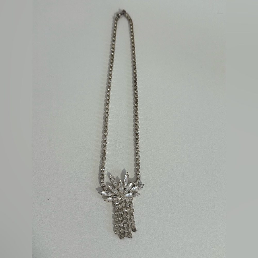 Rhinestone Crystal Dangle Necklace